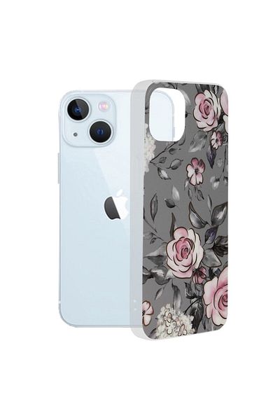 OEM Protective Case for iPhone 13, Grip Pro, Marble Series, G3100, Thermoplastic, Bloom of Ruth Gray