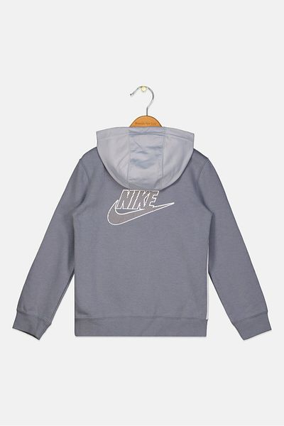 Nike Kids Boy Sportswear Fit Long Sleeve Outdoor Sweatshirt, White