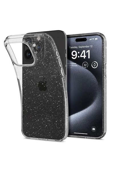 Axios Huse pentru iPhone 15 Pro, Sleek Defense, Thermoresistant plastic, Crystal Quartz