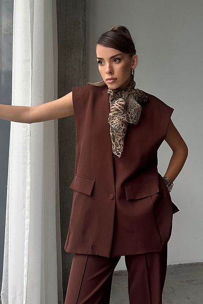 VAGGON سترة كبيرة الحجم مع غطاء جيب بزر واحد
