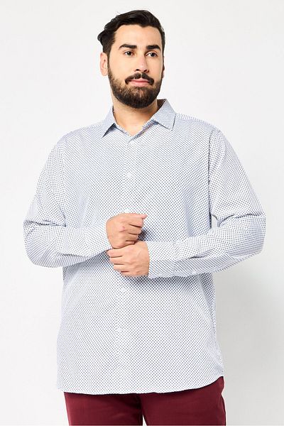 Scotch & Soda Men Modern Fit Allover Print Long Sleeve Dress Shirt, Multicolor