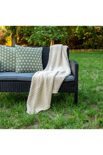 Cottage 100% Cotton Knitted Throw