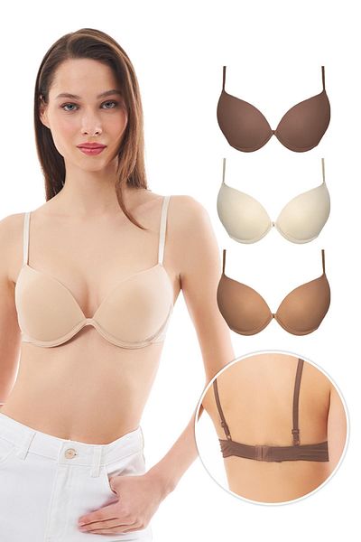 Cottonhill Lol up Push up Underwire Bra 3 Pack