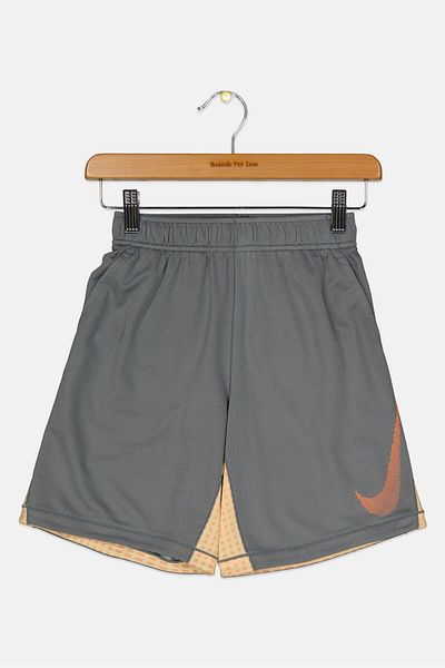 Nike Kids Boy Brand Logo Training Shorts, Grey Combo