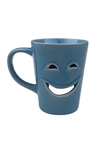 OEM Ceramic Candle, Cup Model, 8x10cm, Blue