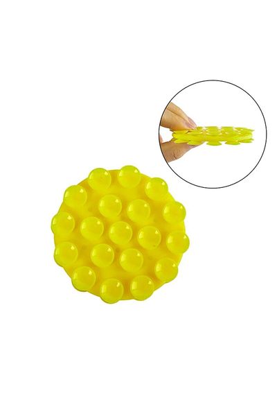 AXIO Phone Stand with Suction Cups, Round, X39, Silicone, Yellow