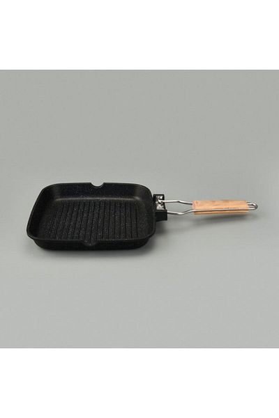 Cem Cast Iron Grill Pan - Gray - 24X24 cm