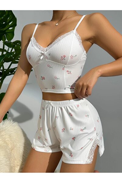 dedo Kadın Desenli Şortlu Pijama Takımı