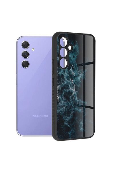 OEM Carcasă de înaltă protecție pentru Samsung Galaxy A54, Sleek Defense, B1619, plastic dur, Majestic Navy Nebul