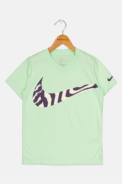 Nike Kids Girl Short Sleeve Outdoor Top, Green