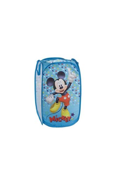 Evolium Foldable Storage Box for Toys with Mickey Mouse Character, 57 x 36 x 36 cm, Blue