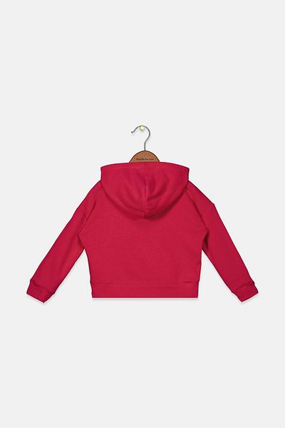 Nike Kids Girl Standard Fit Long Sleeve Sweatshirt, Dark Pink