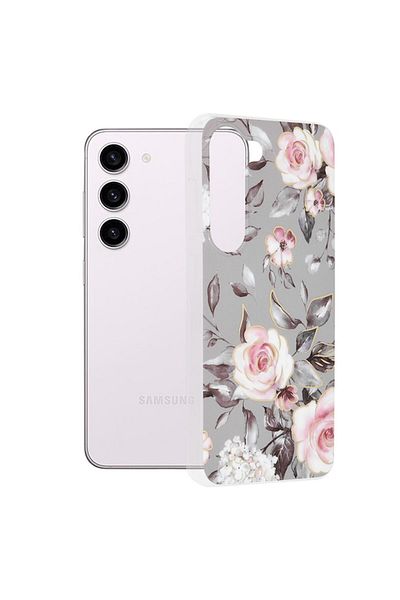 OEM Protective Case for Samsung Galaxy S23, Advanced Style, Bloom of Ruth Titanium Grey