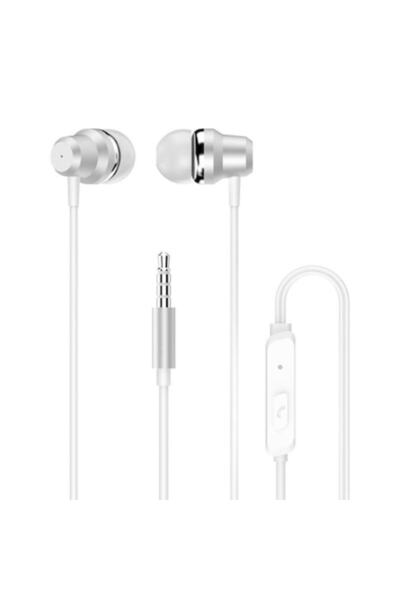 Evolium Căști intraauriculare cu microfon, bas profund, albe