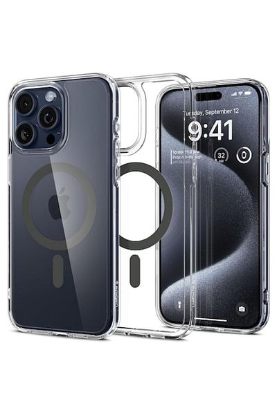 Axios Protective Case for iPhone 15 Pro, Grip Pro, Thermoresistant Plastic, Graphite