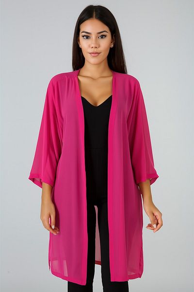 Seamoda Chiffon Pareo-Fuchia Pink