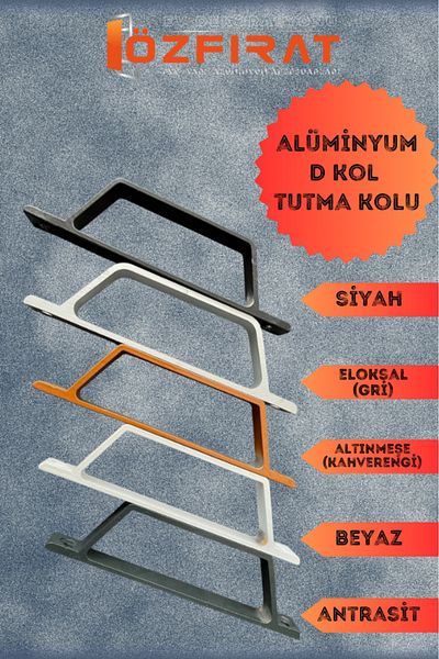ÖZFIRAT PVC YAPI Carcasa D din aluminiu de culoare neagra / 3 buc