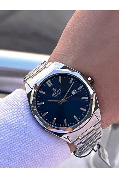 Reward Steel Cord Calendar Featured 5 Atm Water Resistant Men Wrist Watch Vs.Blkt.0519