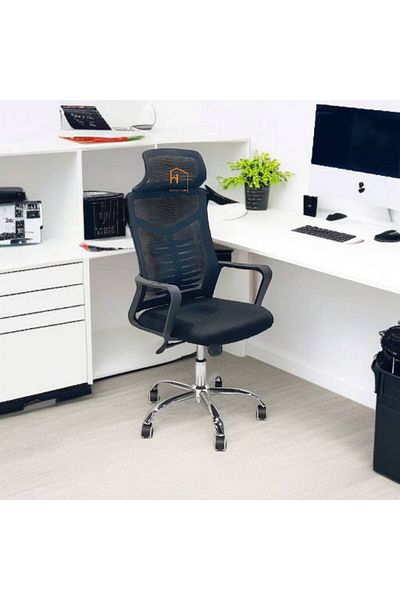 Al Saada Home Rotating Office Chair 126×68×58 - Black
