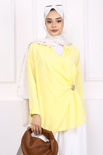 İmajButik Kimono cu cataramă galbenă