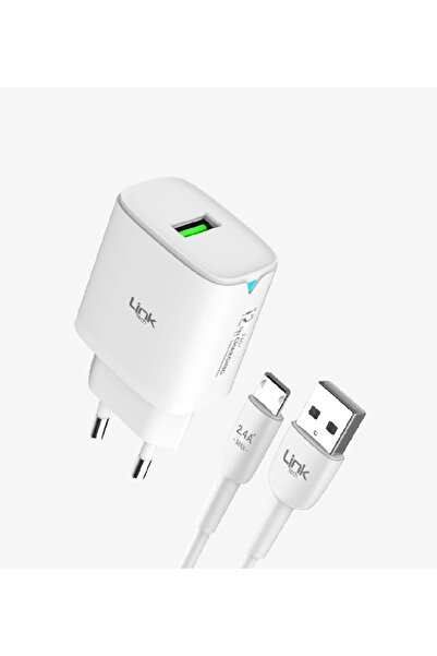 Linktech Micro USB Şarj Aleti - Beyaz - Telefon Hızlı Şarj Aleti - 12W Micro ...