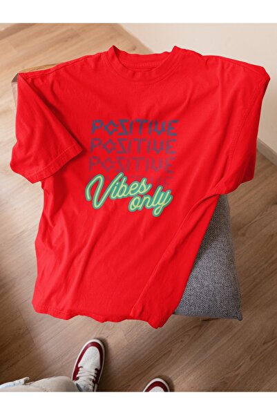 ArtYus Unisex Bărbați/Femei Positive Vibe Only Colorful cu imprimeu supradime...