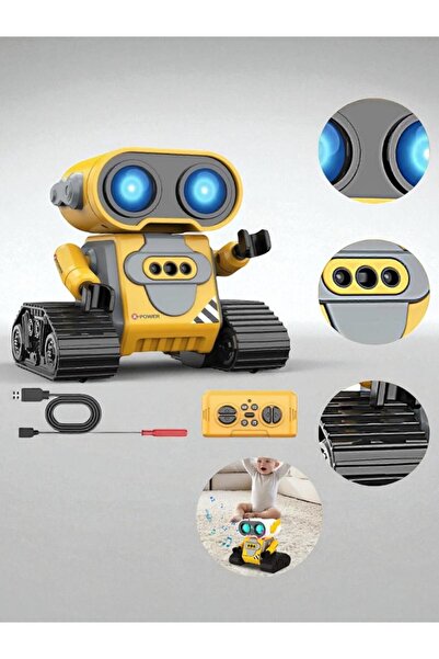 BYCEGU 04551 UZAKTAN KUMANDALI MÜZİKLİ IŞIKLI FUL FONKSİYONLU ŞARJLI OYUNCAK SEVİMLİ RABOT