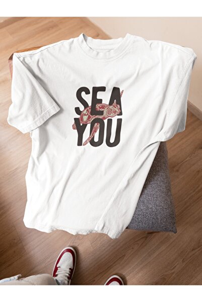 ArtYus Unisex Ανδρικό/Γυναικείο μπλουζάκι Sea You Colorful με τύπωμα oversize...