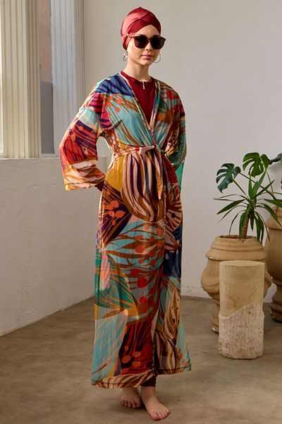 REMSA Single Pareo Kimono on a Swimsuit 1925-156 Beige