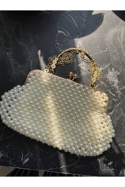 Fiori Pearl and Chain Women's Waist Shoulder Bag
