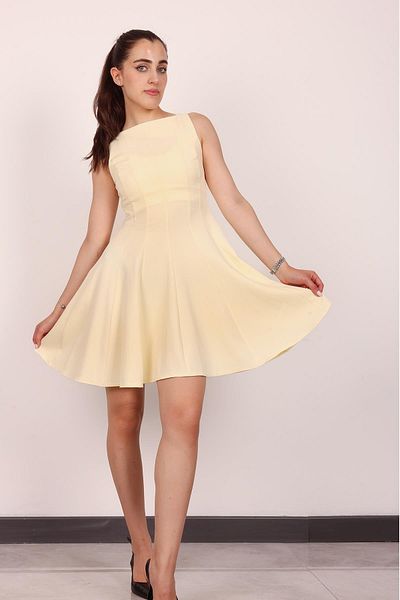 Hazel Women's Yellow Sleeveless Mini Dress