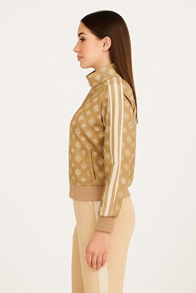 Guess Tamamı Logolu Fermuarlı Sweatshirt V5YQ07K0282