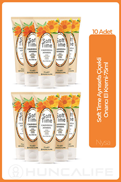 Huncalife Soft Time Aynısefa Çiçekli Onarıcı El Kremi 75 ml - 10 Adet