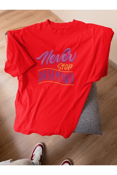 ArtYus Unisex Bărbați/Femei Never Stop Dreaming Colorat cu imprimeu supradime...