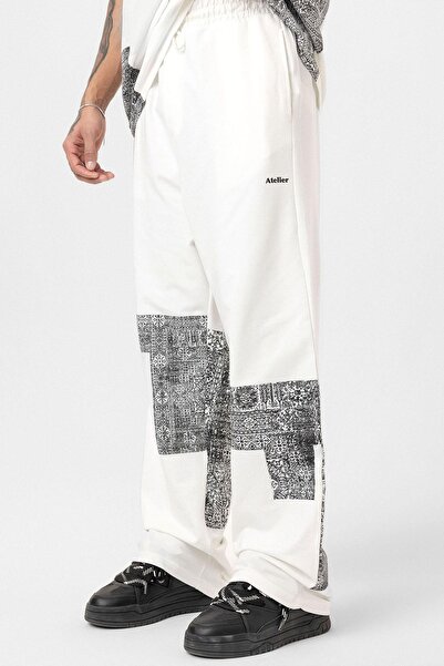 VAMOSCLO Φόρμα oversized τεμαχίων με έθνικ σχέδιο εκρού