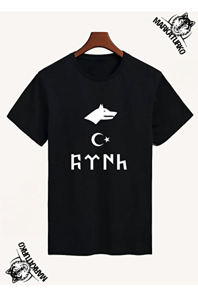 MarkaTurko تيشيرت مطبوع بتصميم خاص من TURKISH BOZKURT 9811-11