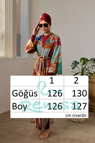 REMSA Mayo Üzerine Tek Pareo Kimono 1925-156 Bej