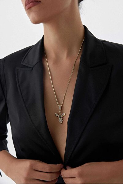 Ricco Jewellery 14 K Gold Kaplama 925 Ayar Gümüş Anka Kuşu Kolye Ucu