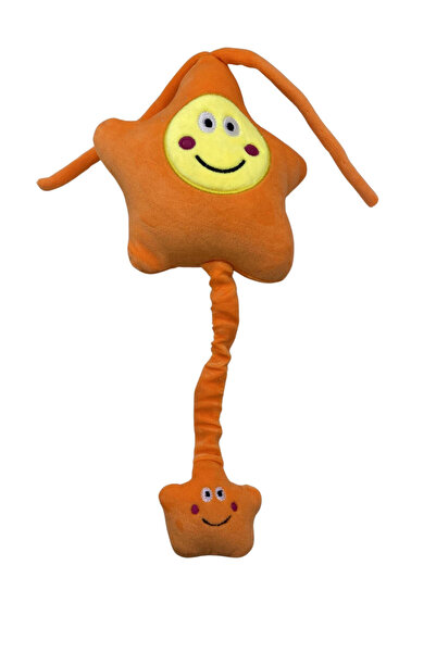 JPT Jucarie steluta muzicala portocalie din plus pentru bebelusi