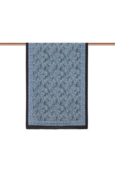 ipekevi Negru Albastru Mesopotamia Model 03 Şal cu model