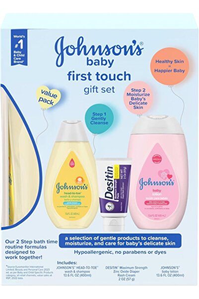 Johnson´s Baby Johnson's First Touch Baby Gift Set, Baby Bath, Skin & Hair Es...