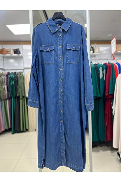 Doque 61014 ÖNDEN DÜĞMELİ ÇİFT CEPLİ OMZU APOLETLİ SPOR UZUN KOT TUNİK #03-25#