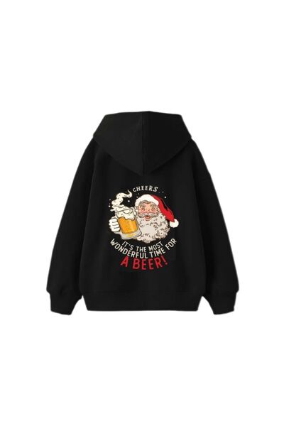 Harajuku Style Hanorac unisex supradimensionat cu tematică de Anul Nou (Crăci...