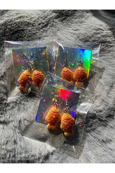 ZephiaStore أقراط بتصميم مقرمش السمك