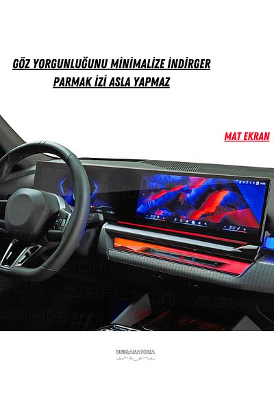 UniqAnatolia Bmw 320I Instrument Panel and Information Display Compatible Matte Screen Protector