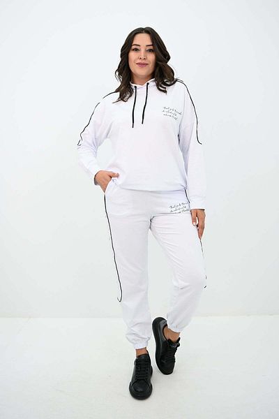 Bigsize Women's plus size tracksuit 8144 - White, 4XL