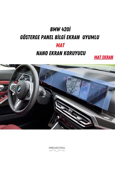 UniqAnatolia Bmw 420I Instrument Panel and Information Display Compatible Matte Screen Protector