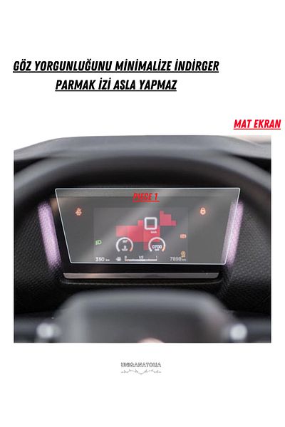 UniqAnatolia Citroen C4X 2021- 2024 Ghost Instrument and Multimedia Compatible Matte Screen Protector