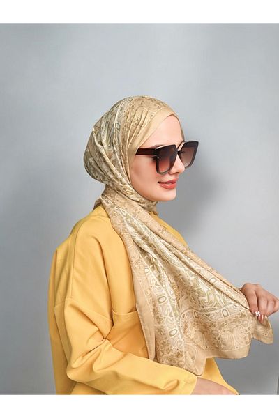 cs camellia scarf Vela Pattern Soft Shawl - Butter Yellow
