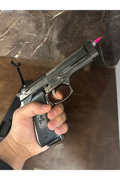 hızıroğulları Tabanca Görünümlü Full Metal Standlı Baretta Çakmak